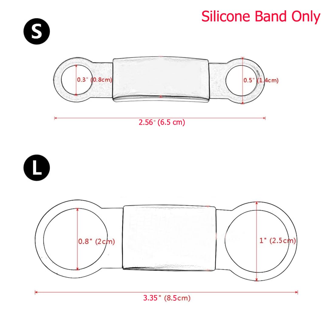 Dracra 4 Pack Dog Tag Rubber Band Replacement Silicone Elastic Holder For Slide On Dog Tags Personalized Name Id Silent Noiseles