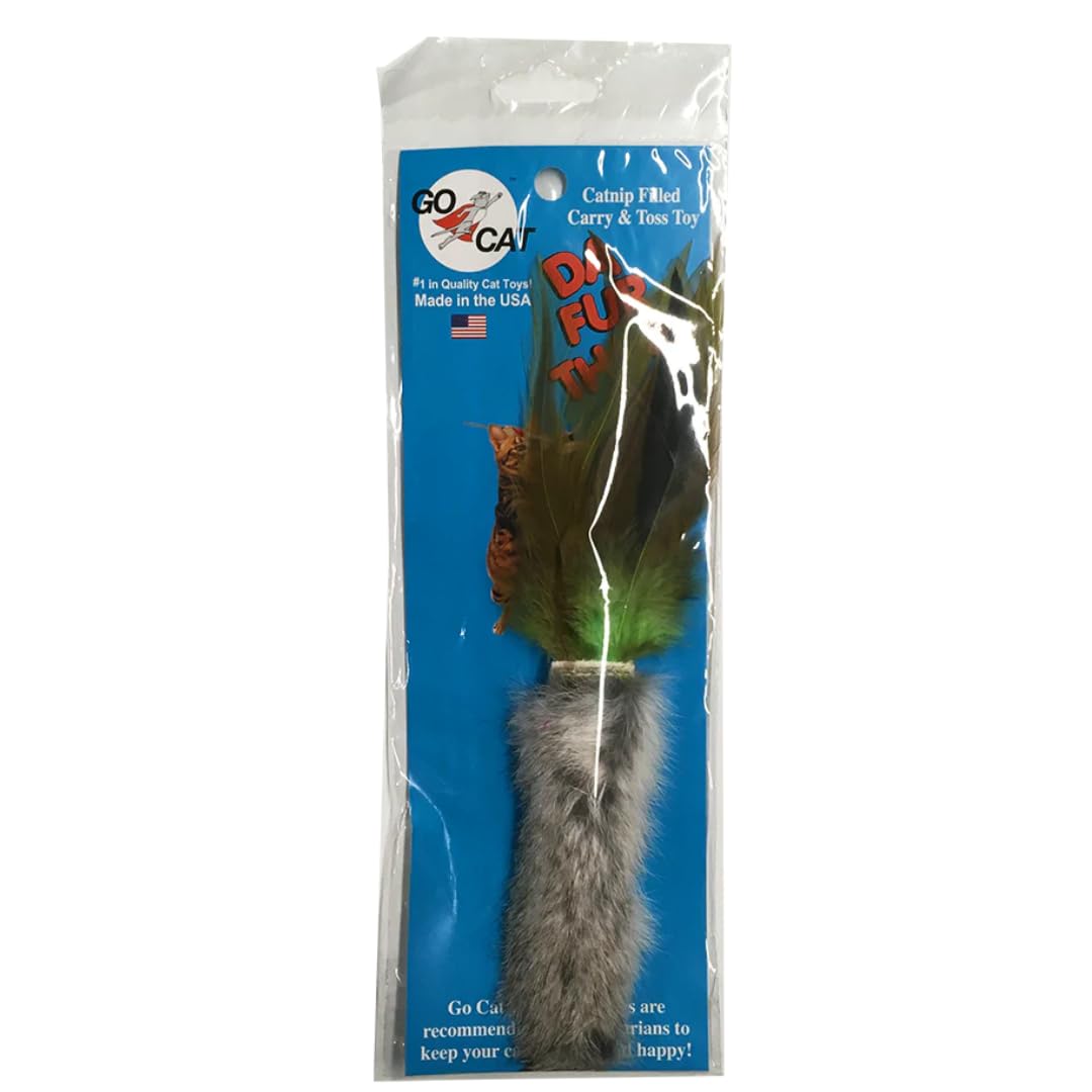 Gocat Da Fur Thing Cat Toy, Rabbit Fur And Feather Toy Stuffed With Catnip