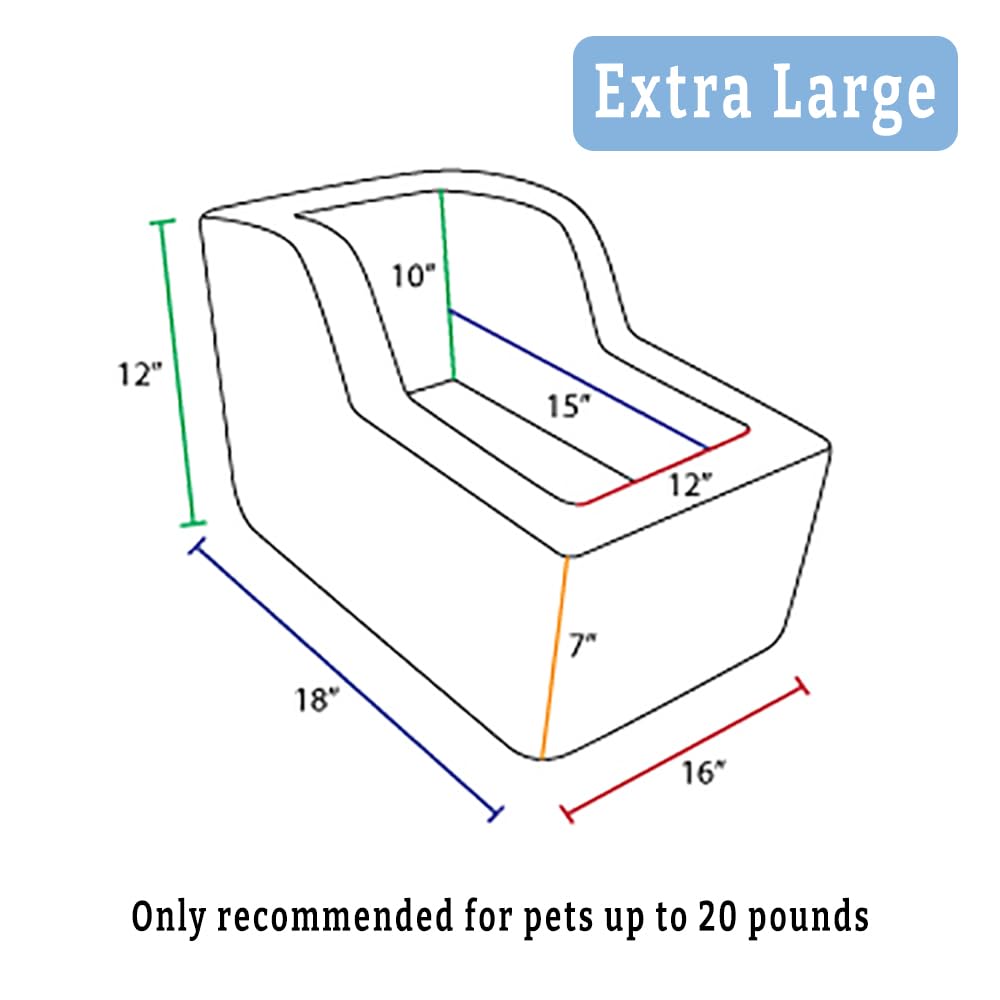 Snoozer Luxury High Back Console Pet Car Seat - Show Dog Collection, Extra Large - Palmer Indigo