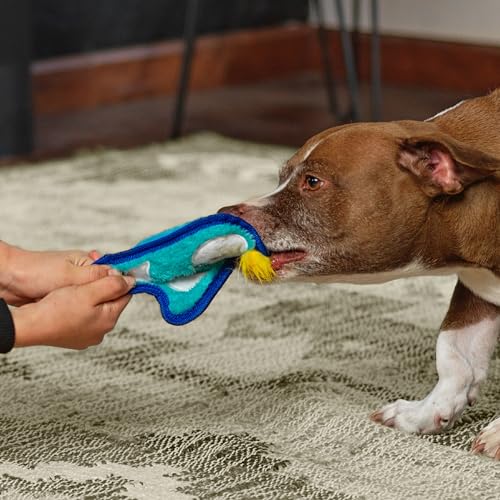 Outward Hound Plush Squeaky Dog Toy, Blue Penguin, X-Small, Durable Polyester, Model 67806