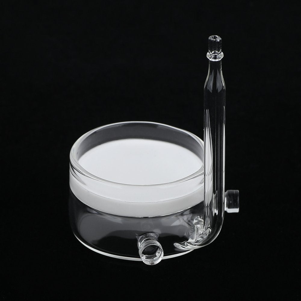 Yagote CO2 Diffuser Glass Reactor with U Shape Connecting Tube for Pollen Aquarium Plants Tank(CO2 Diffuser-Large Flat-Bottomed)