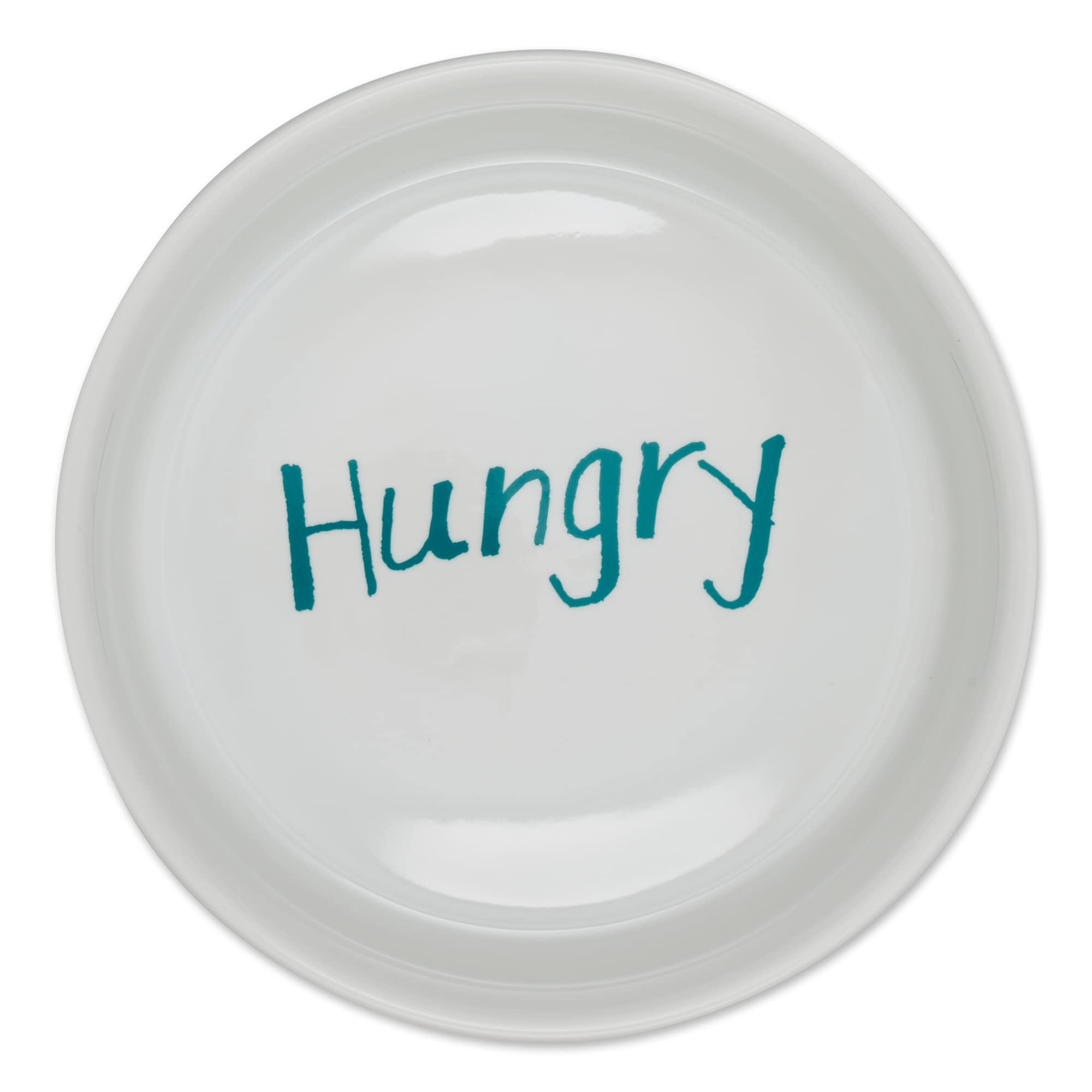 Bone Dry Ceramic Pet Collection Chevron, Small Set, 4.25X2, Teal, 2 Piece