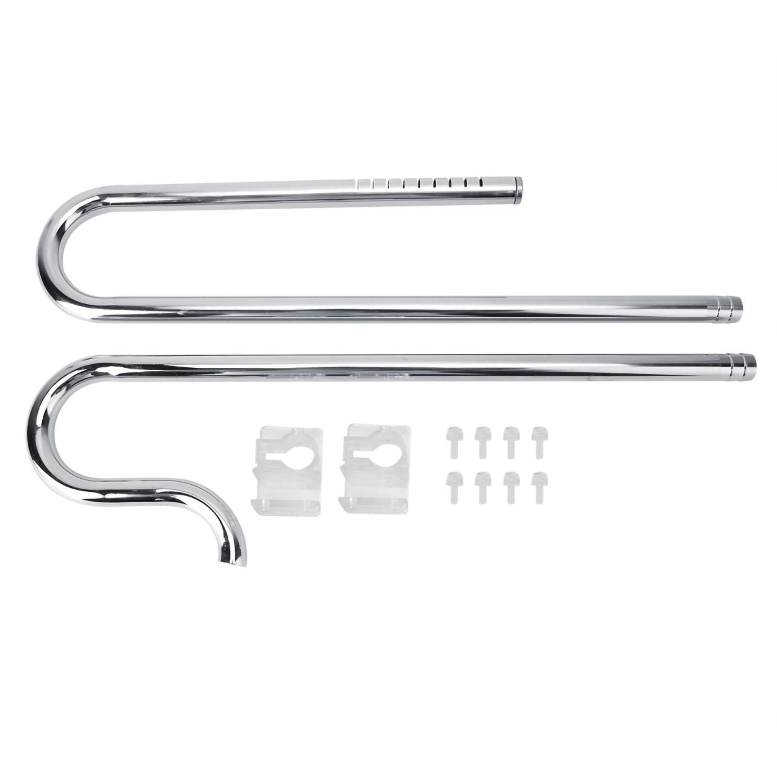 Aquarium Inflow Pipe, Lily Pipe Skimmer Stainless Steel Outflow Oil-Film Skimmer Filter Pipe Fish Tank Supplies (16/22mm)