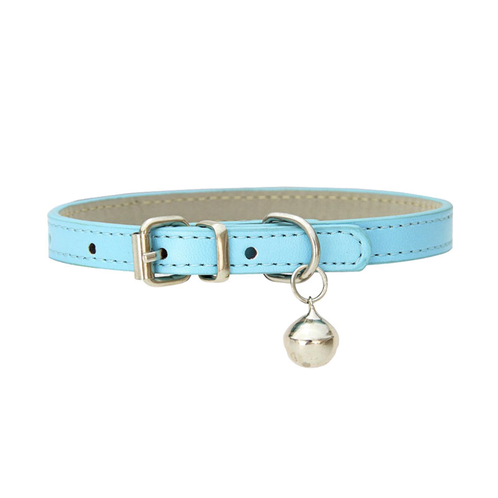 Aosora Cat Collar With Bells Cute For Boy Cats, Girl Cats Leather Cat Collars Accessories For Pet Collars Adjustable For Cat (Li