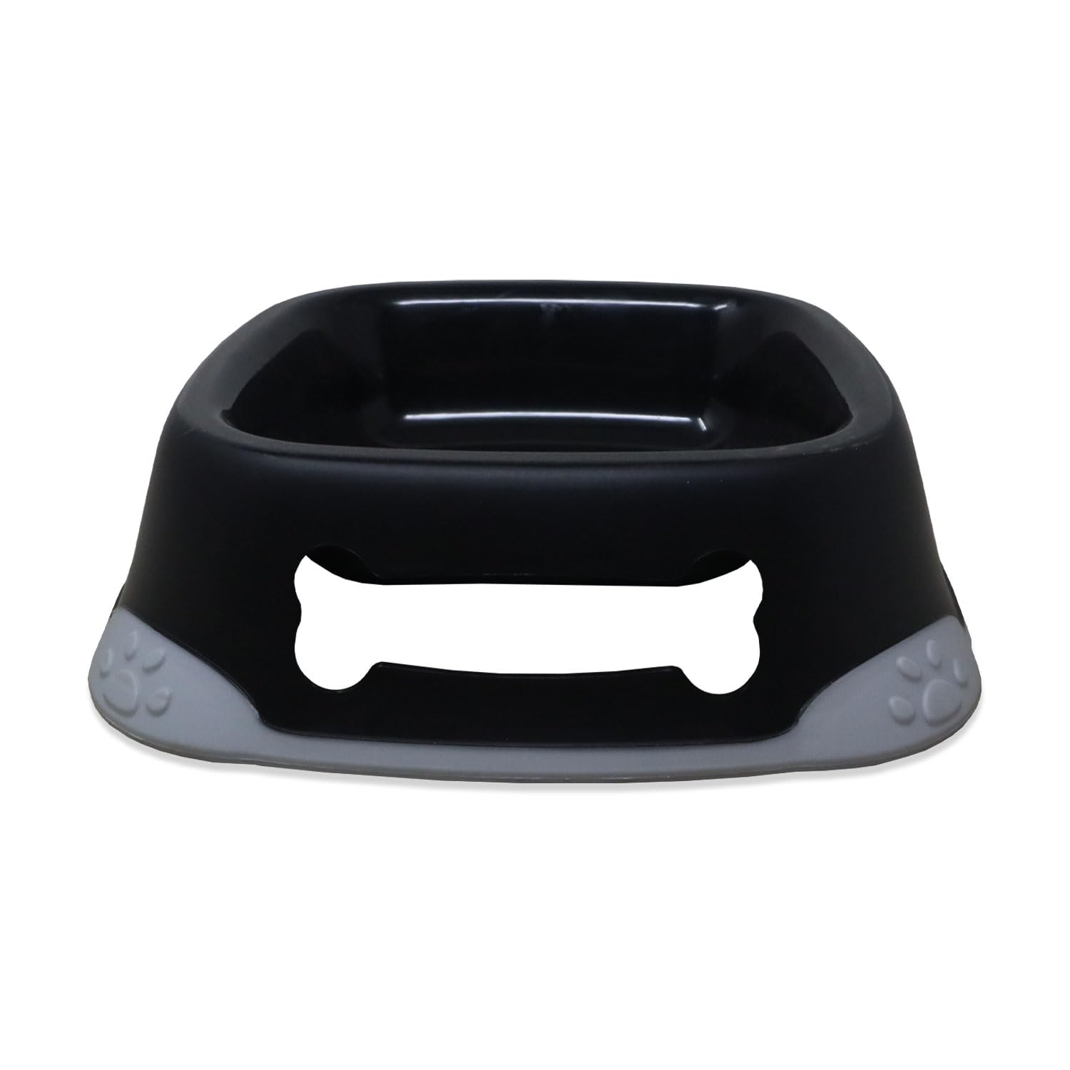 Plushmate Nunbell Elegant Square Bowl With Paw Design NonSkid Rubber Bottom For Cats, Kittens, Puppies, And Small Dogs | Feedin