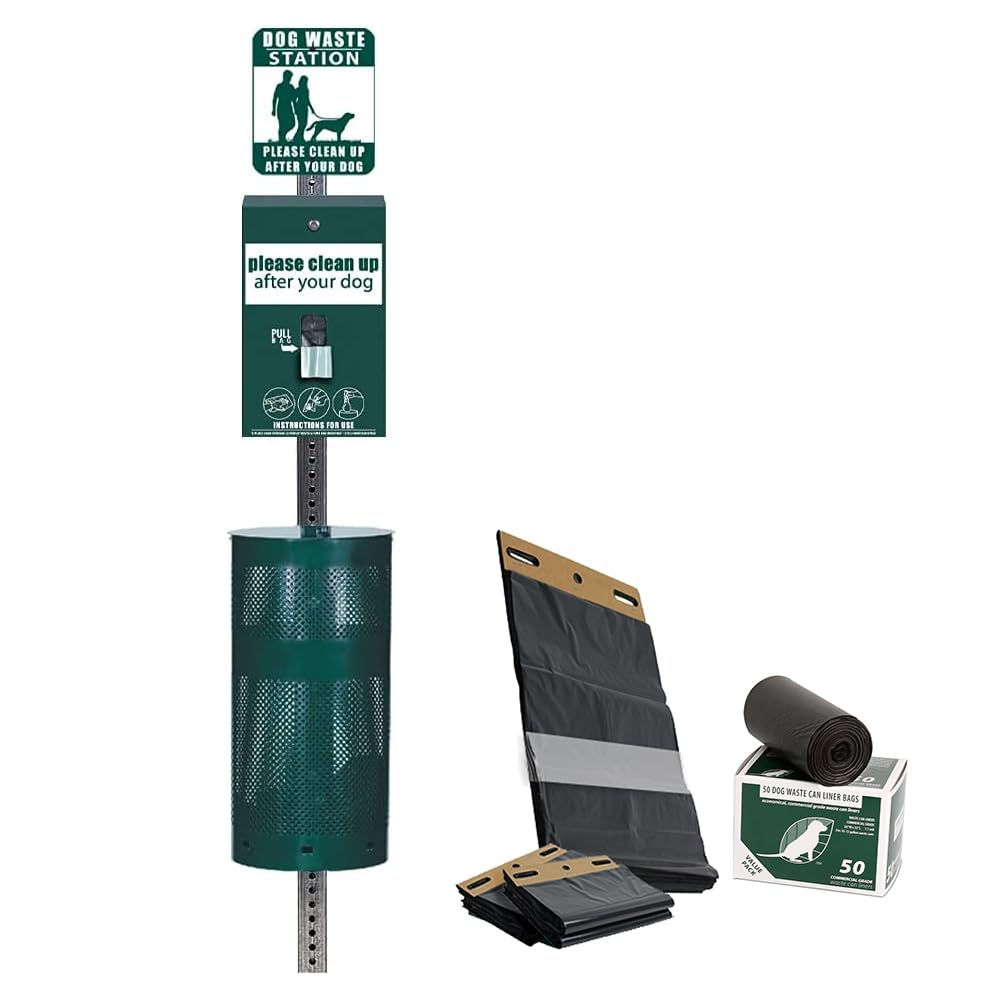 Zero Waste Usa - Rust Proof Aluminum Dog Waste Station Onepul Header Bags - 400 Bags And 25 Liners Included - Over 500K Sold In 