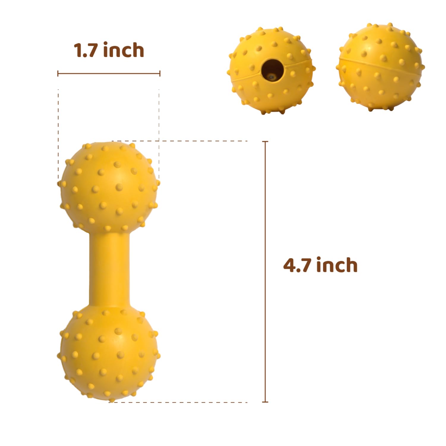 Pup'S Pick Dog Chew Toy With Bell - Squeaky Chew Toys For Aggressive Chewers, Natural Rubber Puppy Chew Toys For Teething, Mediu