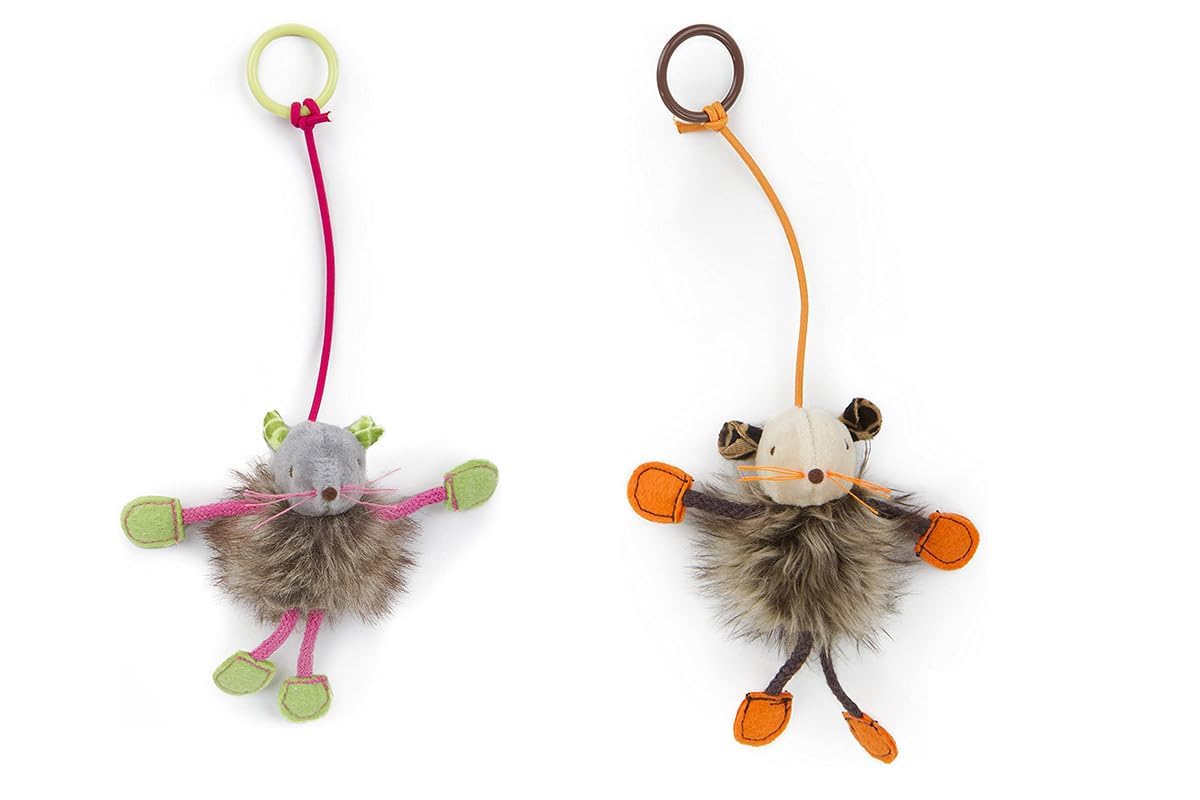 Psk Pet Mart Bouncy Mouse Hunt Cat Toys | Natural Instinct Chase & Play Toy For Cats & Kittens, Pack Of 2
