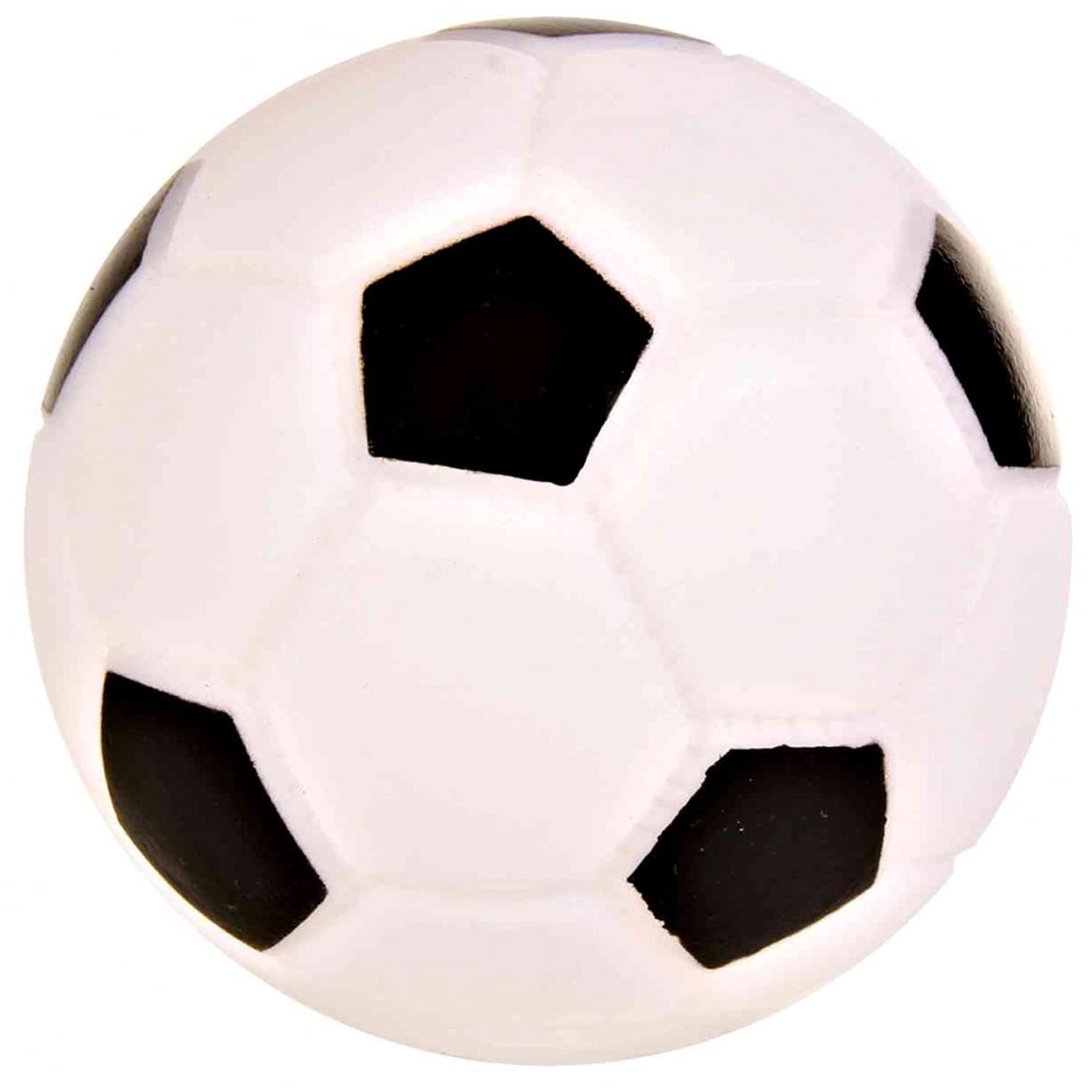 Trixie Football Vinyl Rubber Ball Dog Toy | BuiltIn Sound Interactive Chew Toy | Pack Of 3 | SmallMedium Size 6 Cm | Promotes 