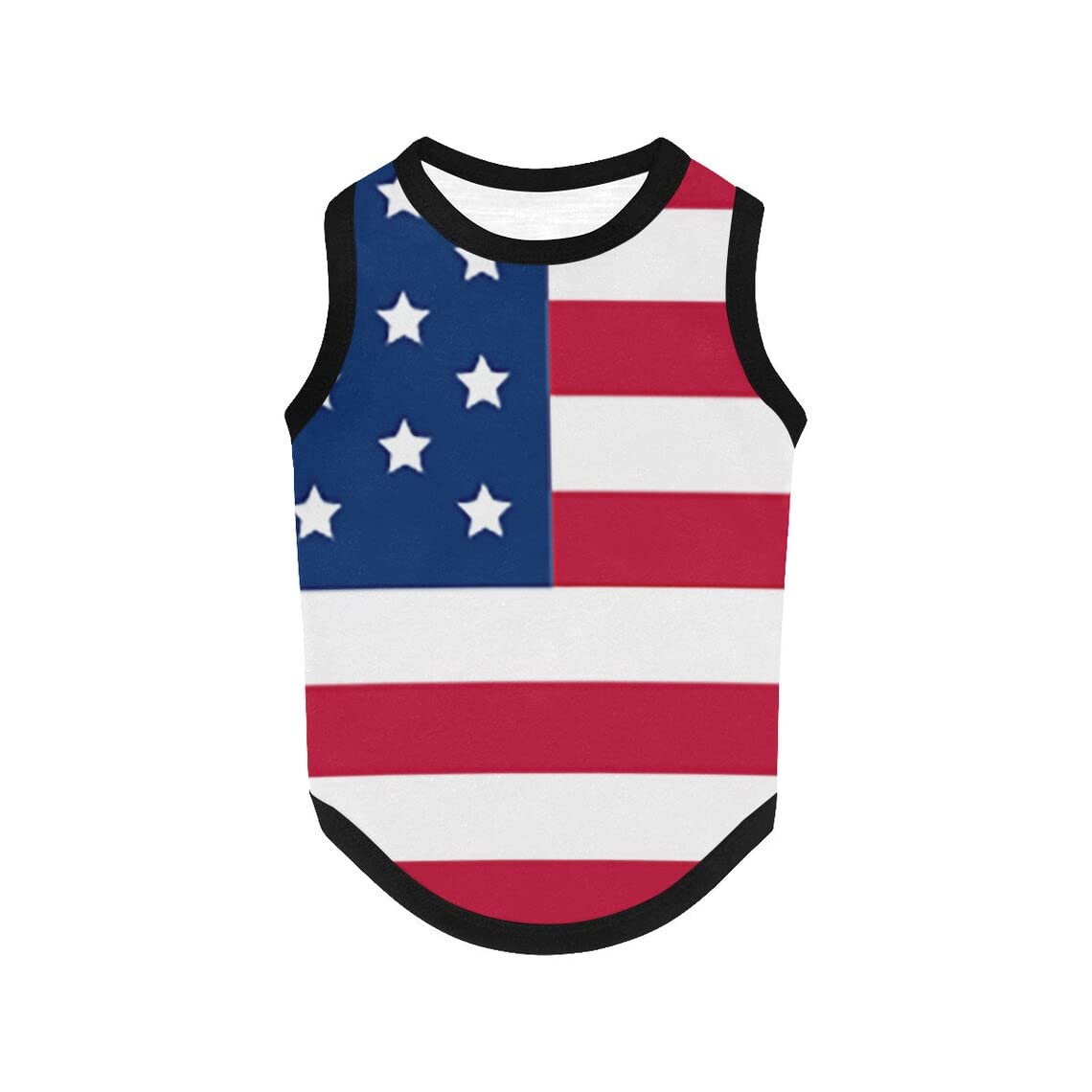 4Th Of July Vest For Dog American Flag Clothes Small Large Dog Apparel Pet Supplies Shirts (Medium, Dlr02)