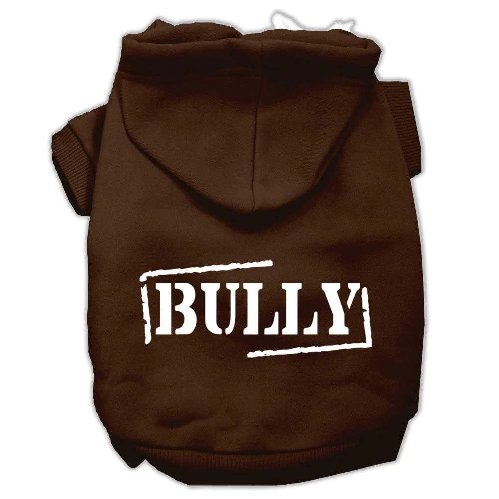 Mirage Pet Products Bully Screen Printed Pet Hoodies, Medium, Grey