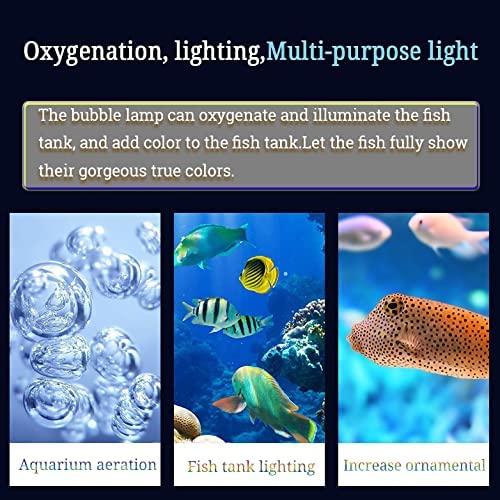 Hcdmre Led Air Bubble Light Aquarium Light Underwater Submersible Fish Tank Light Color Changing Making Oxygen Aquarium Tools,Us