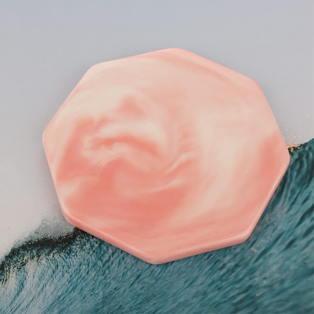 Dqitj Hamster Ceramic Summer Cool Plate Pet Heat Dissipation Plate Octagon Shape Cooling Mat For Hamster And Small Pets (Pink, D