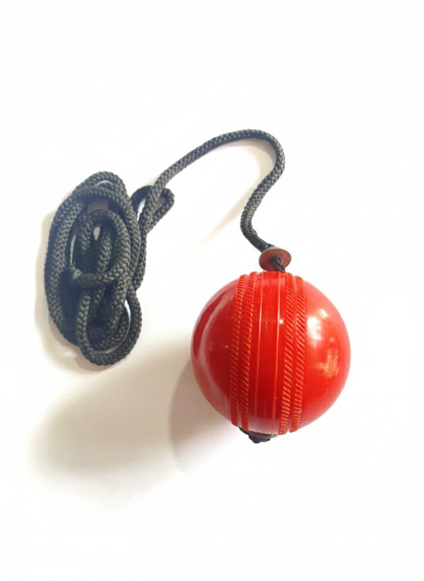 PARTH SPORTS Dog Training Ball with Rope, Red, Durable Chew Toy, Interactive Play Fetch Toy