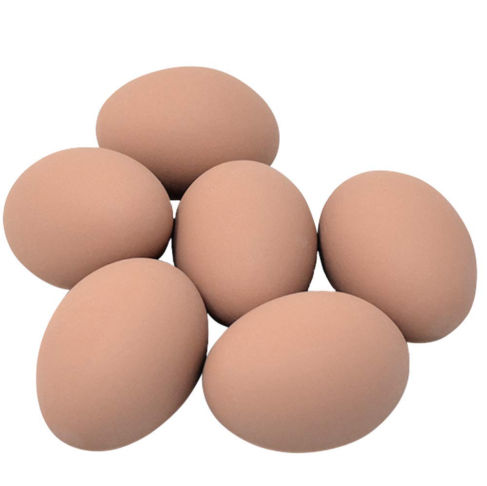 Cackle Hatchery Ceramic Nest Eggs (6Ct) (Assorted - Brown & White)