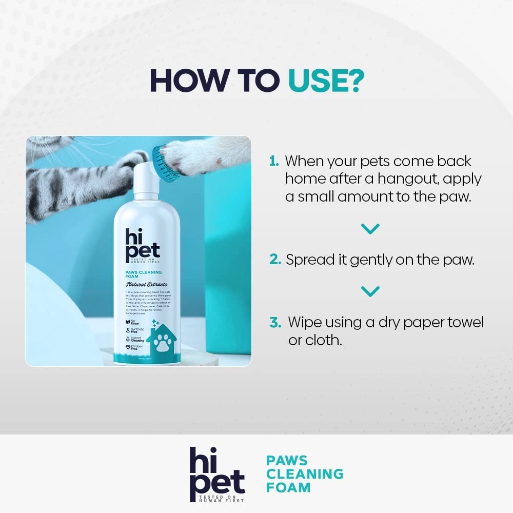 Hipet Dog Paw Cleaner Foam With Built-In Paw Scrubber Brush, Paw Cleaner For Dogs And Cats, Cat And Dog Paw Moisturizer, Effortl