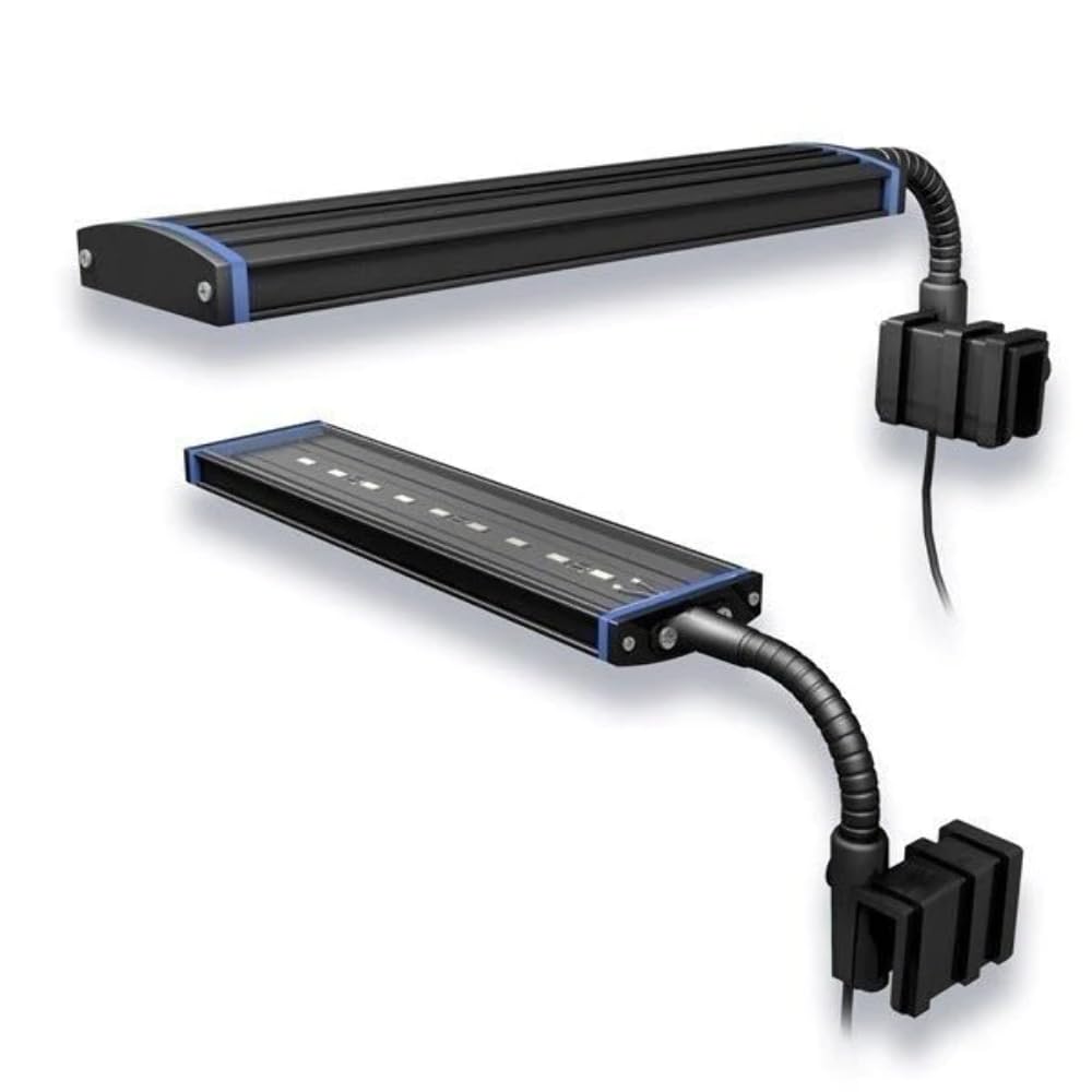 Aquatic Life Reno Freshwater Led Aquarium Light Bar Fixture Strip, 10 Gallon Fish Tank Lighting, 12-Inch Clamp, Blue/White