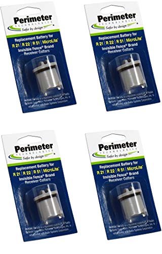 Perimeter Technologies Four Pack Dog Fence Batteries For Invisible Fence R21 Or R51 Receiver Collars (4-Pack)