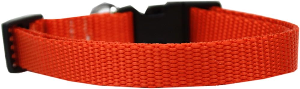 Pet Dog & Cat Nylon Collar Plain - XS Collar - Orange