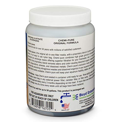 Boyd Enterprises Abe16705 Chemipure Filter Media For Aquarium, 10-Ounce
