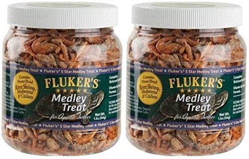 Flukers Labs (2 Pack) Aquatic Turtle Medley Treat Food, 1.5-Ounce Per Container