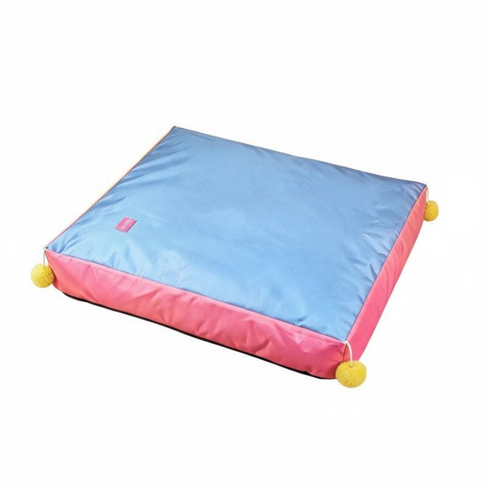 All Season Dog Sleeping Pad Chew Resistant Washable Pet Cushion Oxford Cloth Rectangular Dog Mat for Dogs, Cats, BluePink, S