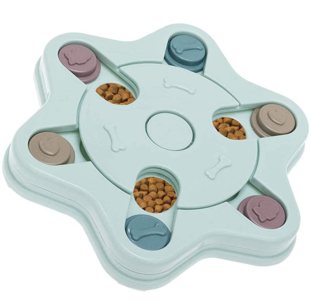 Rvpaws Puzzle Slow Feeder Bowl Toy  Iq Training & Interactive Feeding Dish For Small Dogs  Multicolor