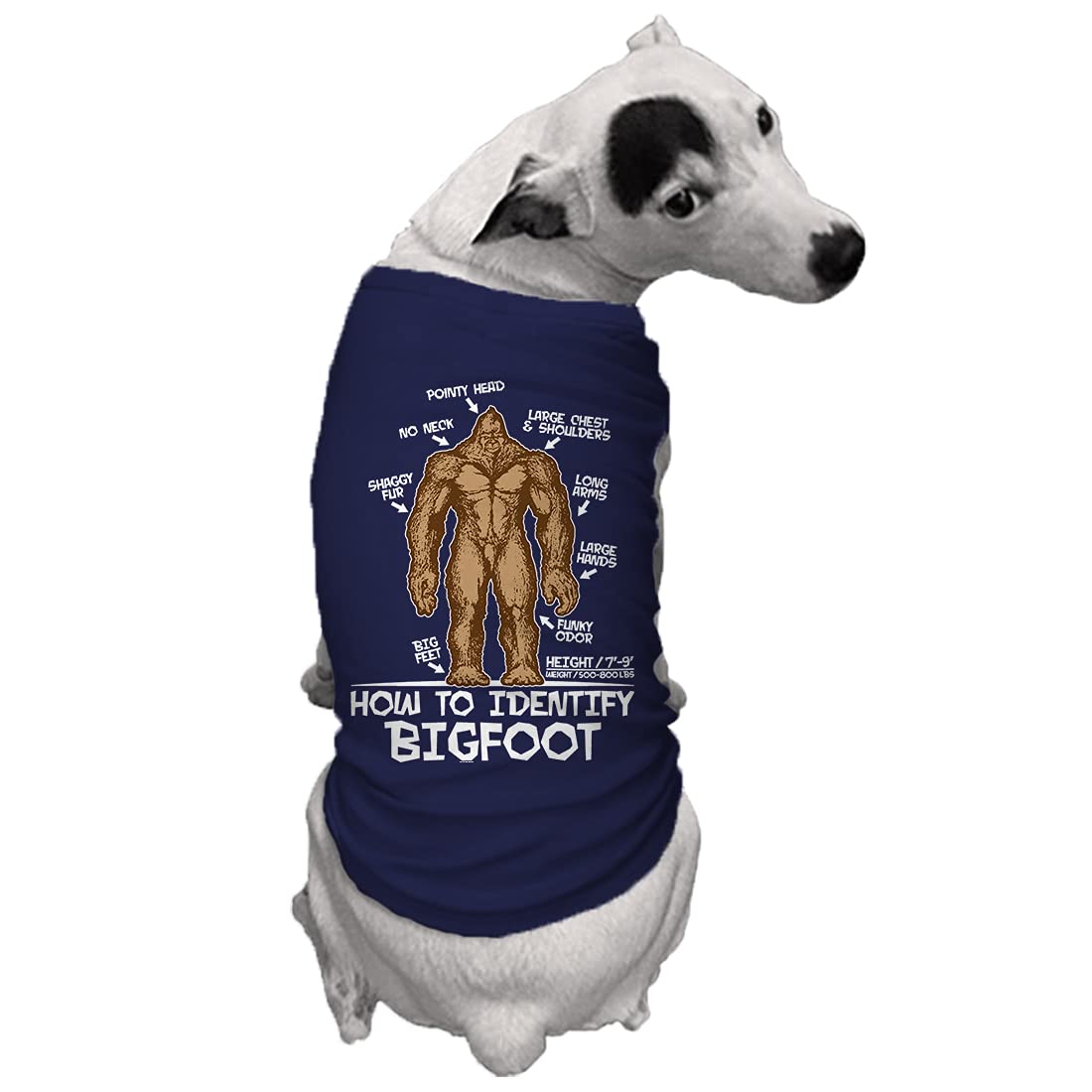 How To Identify Bigfoot - Dog Shirt (Navy, 3X-Large)