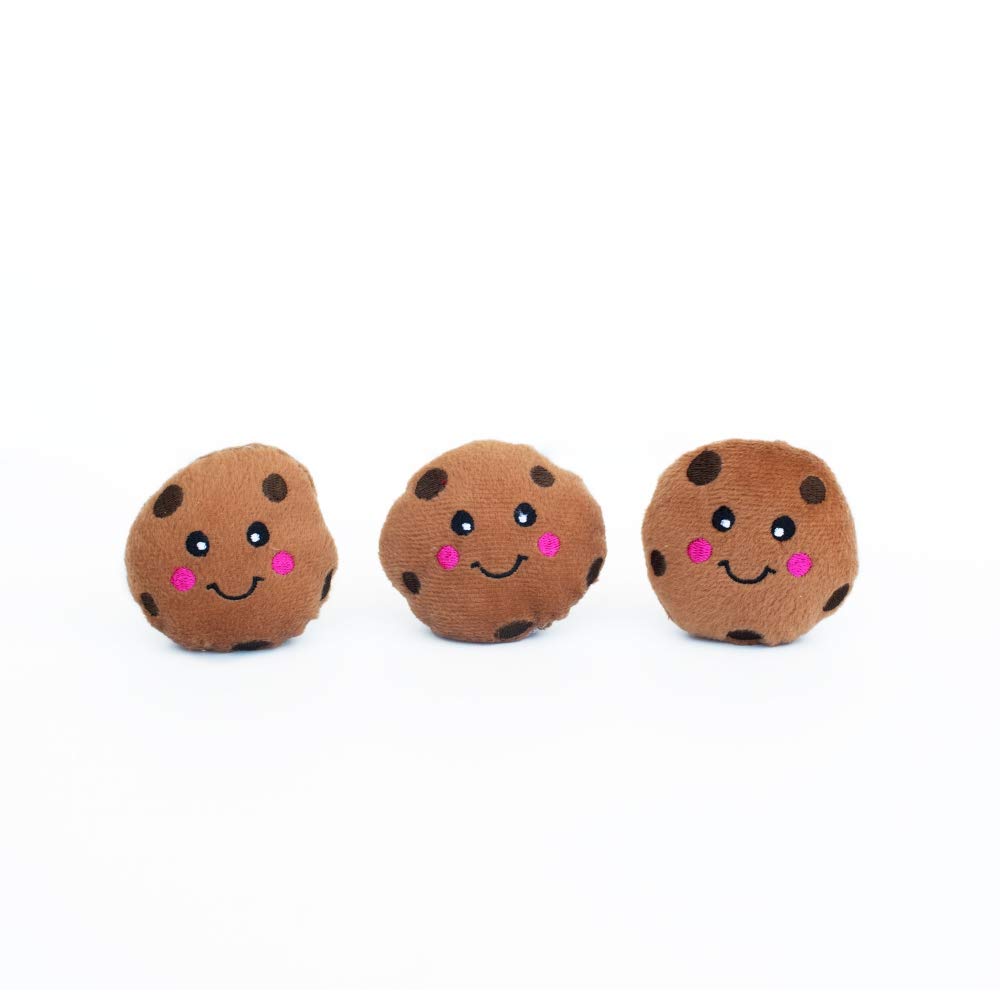 Zippypaws - Burrows Replacement Miniz Cookies 3-Pack - Plush Refills For Interactive Dog Toys For Boredom - Hide And Seek Dog Toys And Puppy Toys, Colorful Squeaky Dog Toys For Small And Medium Dogs