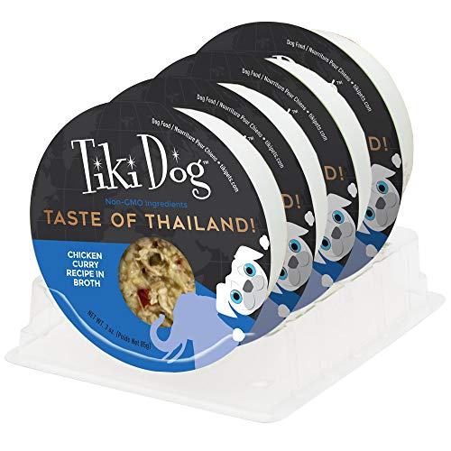 Tiki Dog Taste of The World - Dog Wet Food - Whole Foods - Thailand! Chicken Curry - 3 oz Cup