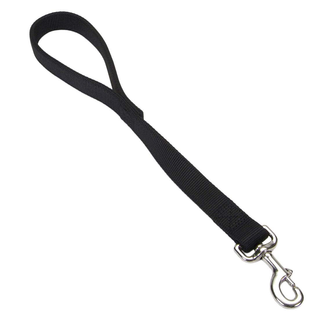 Coastal Pet Double-Ply Dog Traffic Leash - Durable And Short Traffic Leash For Training Dogs - Perfect For Vet Visit - Black, 1' X 24'