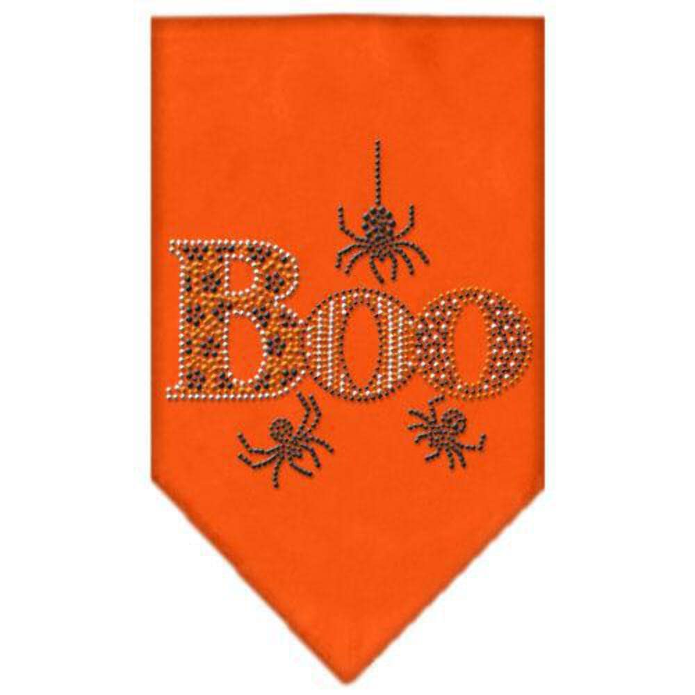 Mirage Pet Products Boo Rhinestone Bandana Brown, Large