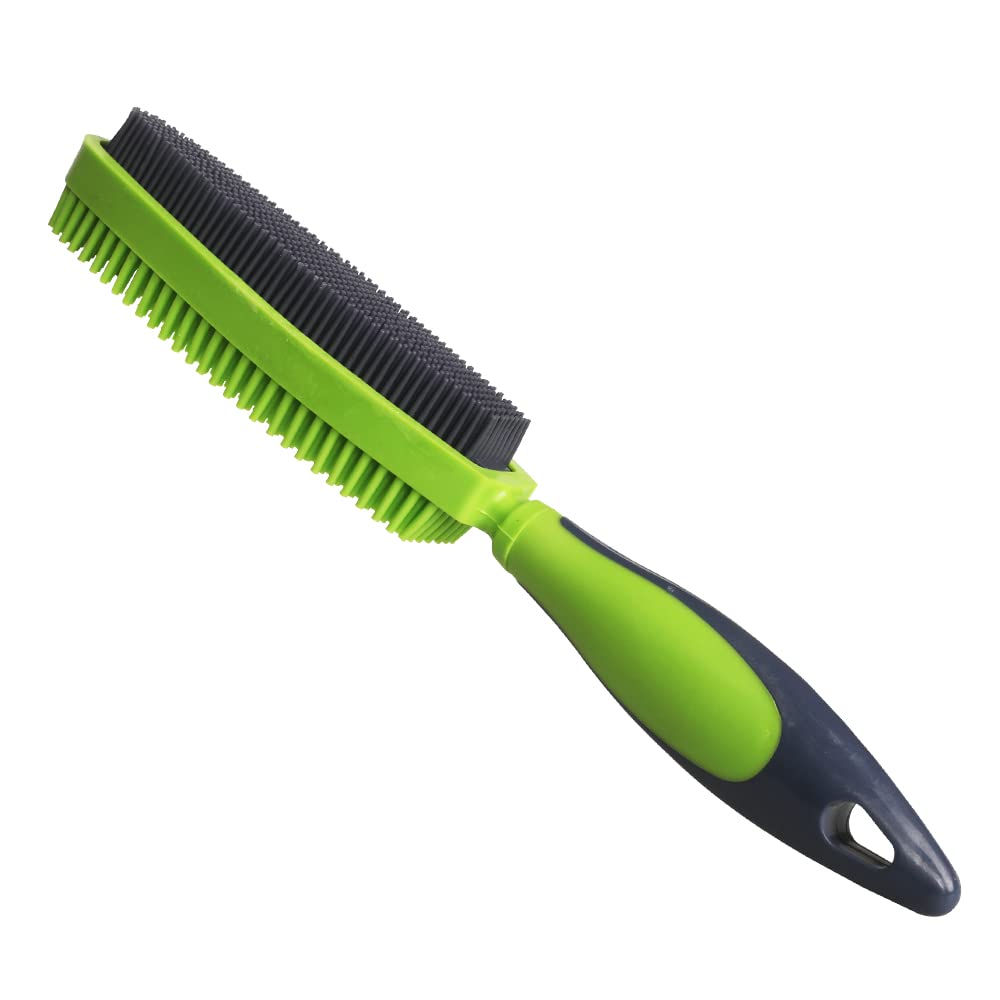 Godiyyer Rubber Pet Hair Removal Brush for Couch Clothes Dog Cat Pet Hair Carpet, Also Used as Dog Cat Bath Brush with Massage E