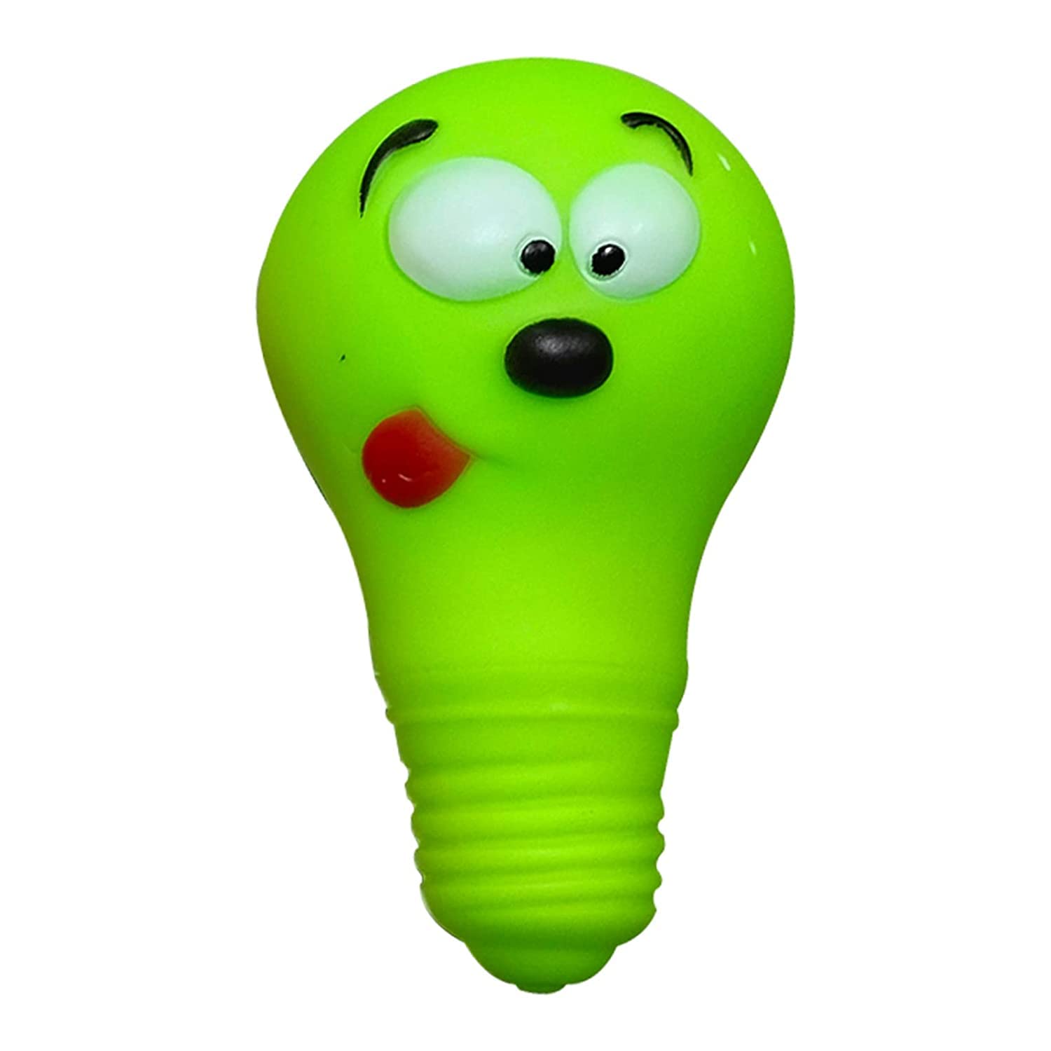 Dog Trust Squeaky Toys For Puppy,Bulb Shaped Teething, Dog Chew Christmas Small Dogs Squeaker Latex Rubber Soft Ball Chewing Tee