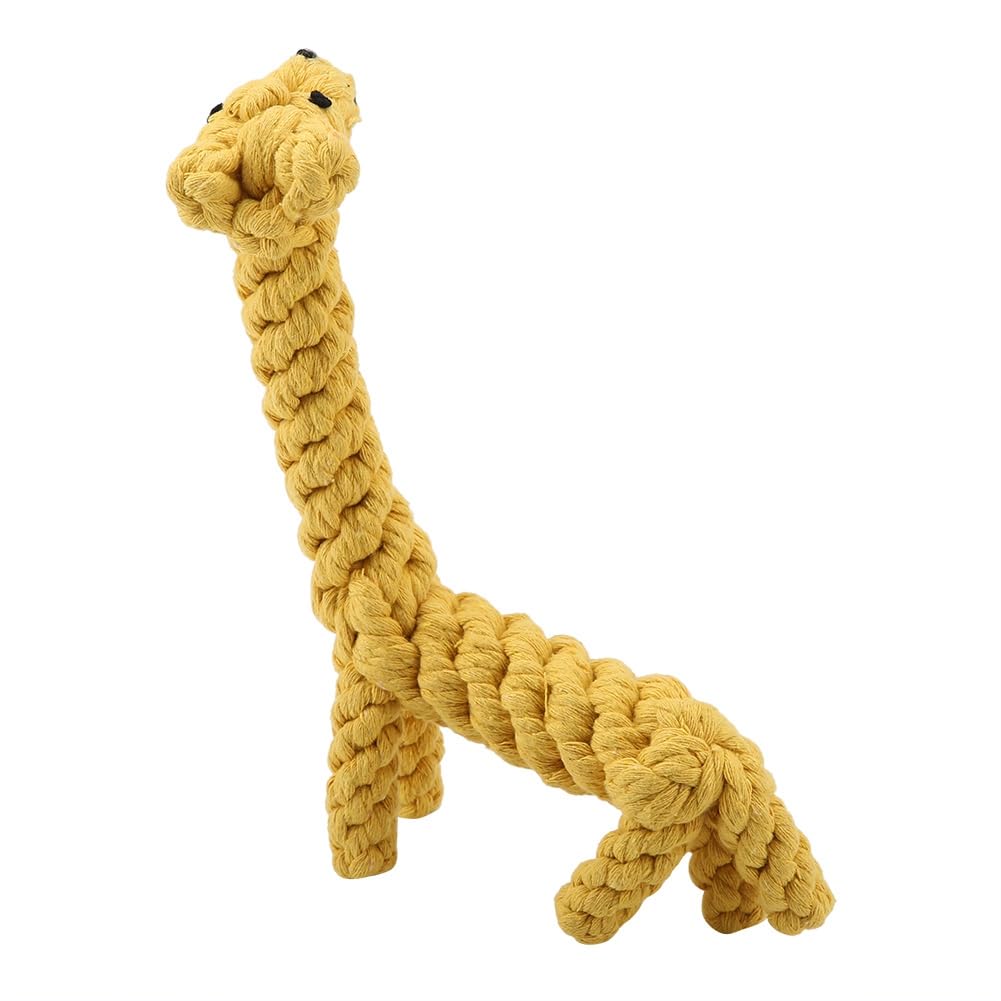 Aunmas Bite Proof Dog Chew Toys For Aggressive Chewers, Cotton Rope Giraffe Design Pet Teeth Cleaning Chew Toy, Puppy Dental Health Supplies For Small Medium Large Dogs