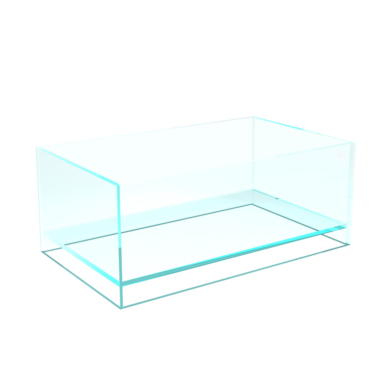 Fzone 1.7 Gal Nano Rimless Aquarium Low Iron Fish Tank Novaclear Ultra-White Translucent Glass Verso Series Nano Shallow Pond Le