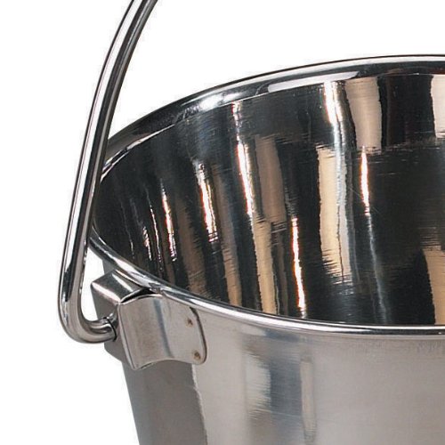 Proselect Heavy Duty Stainless Steel Pails - Durable Pails For Kennels And Farms - 8', 4-Quart