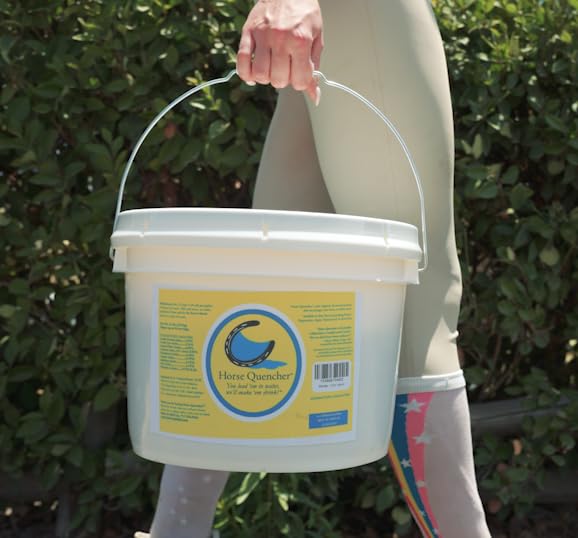 Horse Quenchers Peppermint Flavored Horse Hydration Supplement, Thirst Quencher for Horses, 13 lbs Pail, All-Natural Grains for