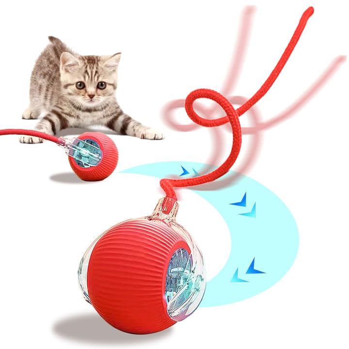 Woleu Cat Toys For Indoor Cats, Interactive Cat Ball Self Moving, Automatic Kitten Toy, Smart 360 Electric Rolling Dog Ball Toys