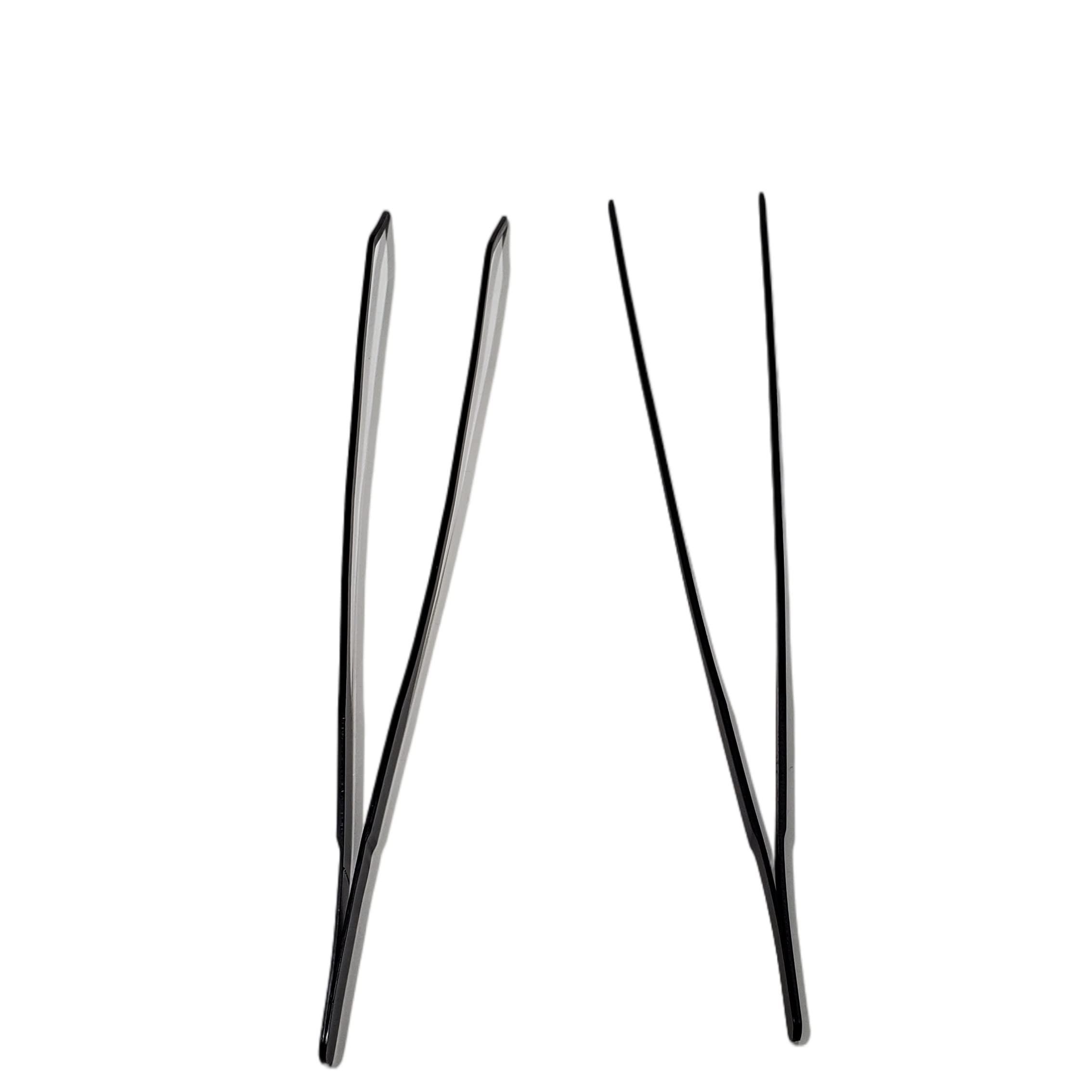 Mrtioo 2Pcs 10.5' Reptile Stainless Steel Long Tweezers Feeding Tongs, Lizards Snake Gecko And Tarantula Supplies, Terrariums Aquarium Fish Tank Tools - 10.5' Black 2Pcs