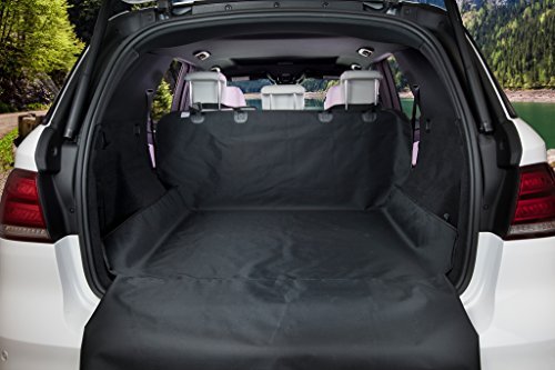 Barksbar Original Pet Cargo Cover & Liner For Dogs, Water Resistant, Machine Washable With Extended Bumper Flap Protectors For Cars, Trucks, & Suvs - 80 X 52 Inches, Black