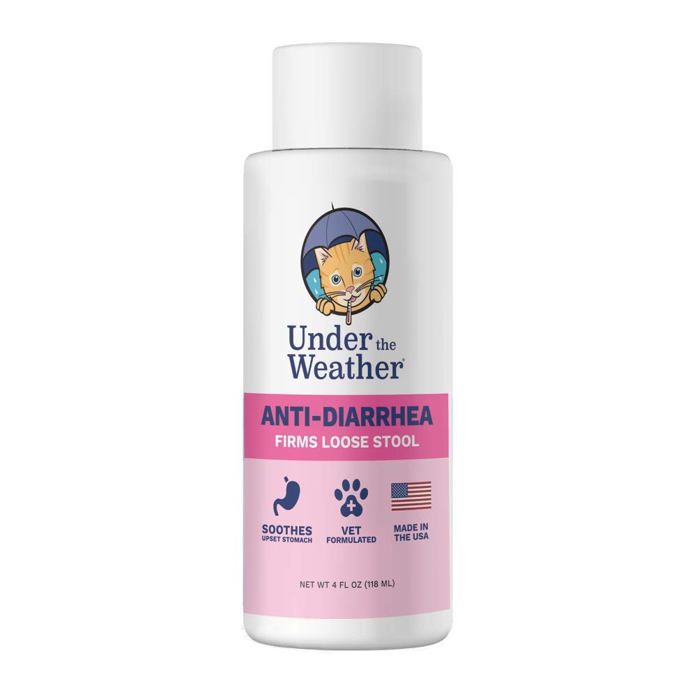 Under the Weather Anti-Diarrhea Liquid for Cats - 4 oz Bottle, Soothe Upset Stomach & Provide Diarrhea Relief