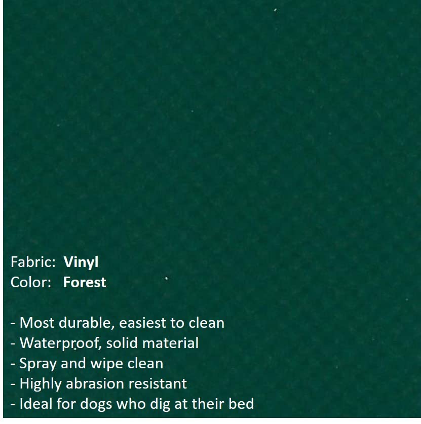 Kuranda Chewproof Bed - Silver Aluminum - 25'' x 18'' - Heavy Duty Vinyl - Forest