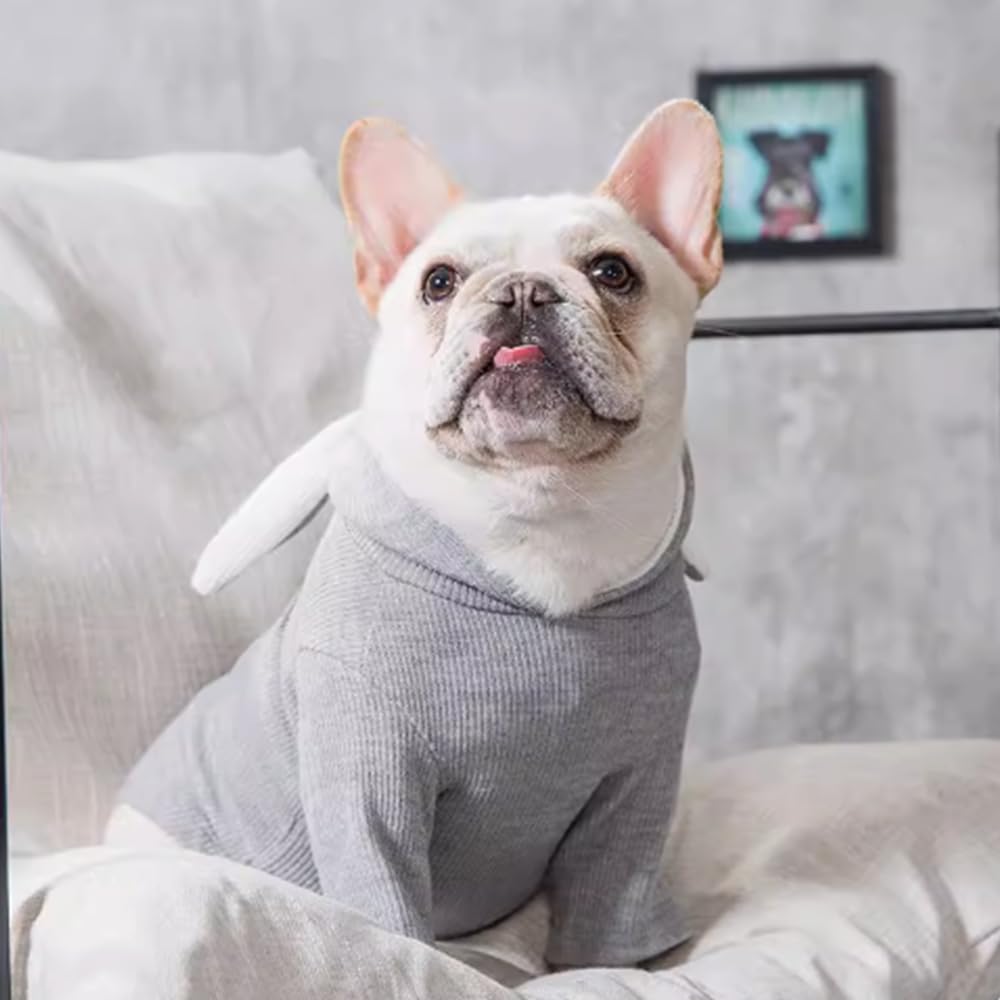 Aniac Funny Dog Hoodies For Small Dog Girl Boy Bunny Ears Dog Clothes Hooded Puppy Sweatshirt Cat Apparel Pet Costume For Easter Halloween Christmas Holiday (X-Large, Grey)