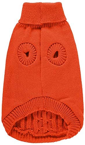 Chborchicen Small Dog Sweaters Knitted Pet Cat Sweater Warm Dog Sweatshirt Dog Winter Clothes Kitten Puppy Sweater (Xx-Small, Or