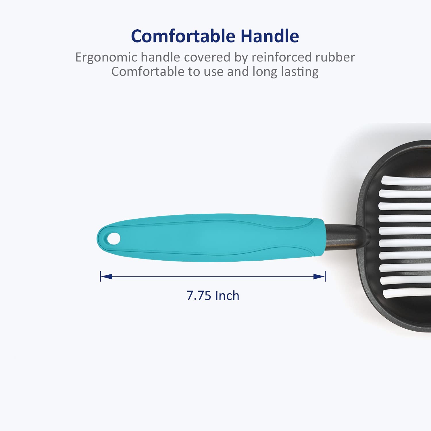 Wepet Cat Litter Scoop, Non-Stick Plated Aluminum Alloy Sifter, Kitty Durable Metal Scooper, Deep Shovel, Long Handle, Kitten Po