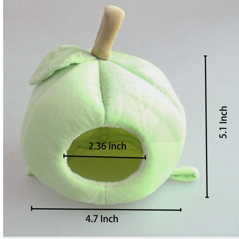 Aniac Pet Winter Hanging Fruit House Hammock Warm Bed Nest Accessories For Hamster Guinea Pig Hedgehog Chinchilla And Small Animals (Green)