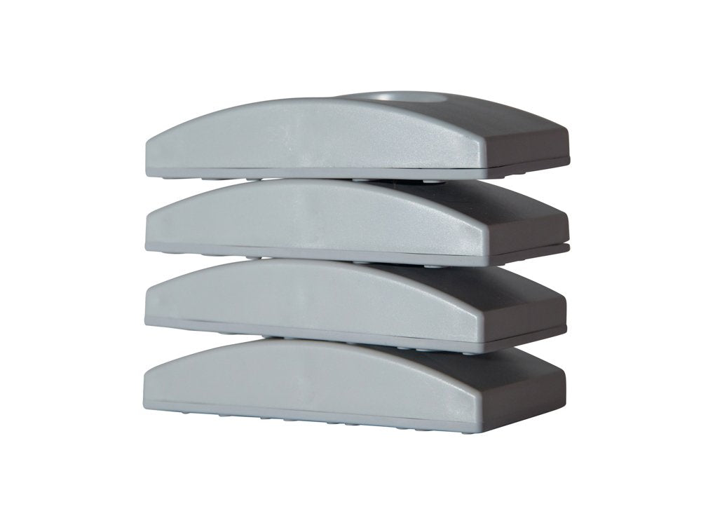 Wall Nanny (4 Pack - Made In Usa) Indoor Baby Gate Wall Protector - No Safety Hazard On Bottom Spindles - Small Saver Pad Saves Trim & Paint - Best Dog Pet Child Walk Thru Pressure Gates Guard (Gray)