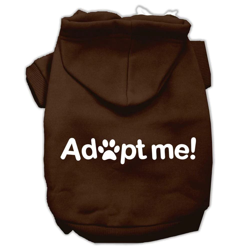 Pet, Dog & Cat Hoodie Screen Printed, 'Adopt Me' Blue Sm (3-6 Lbs.)