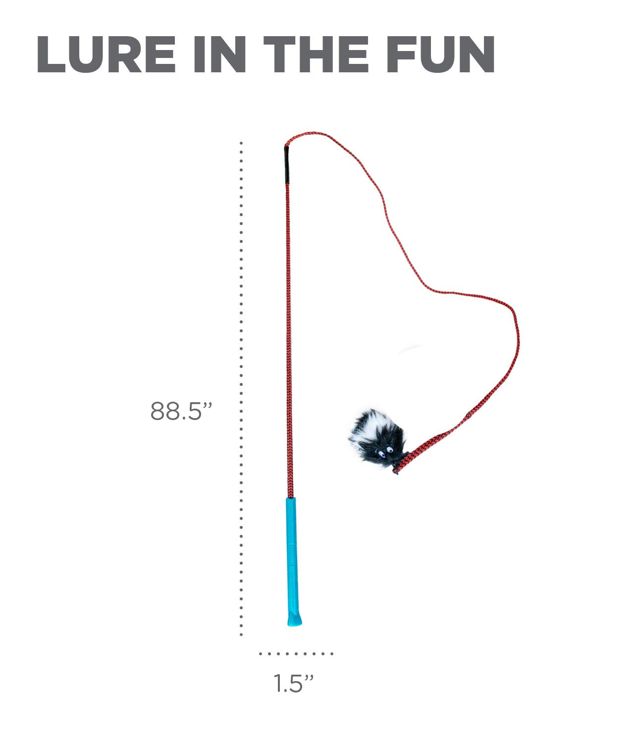 Outward Hound Tail Teaser Durable Dog Wand With Soft Plush Toys